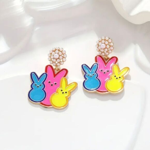 3 For 26 - Easter Peeps Pearls Earrings - Picture 4 of 8